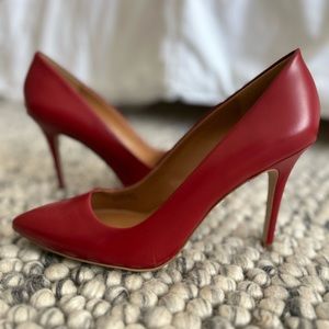J Crew Poppy red heels size 9